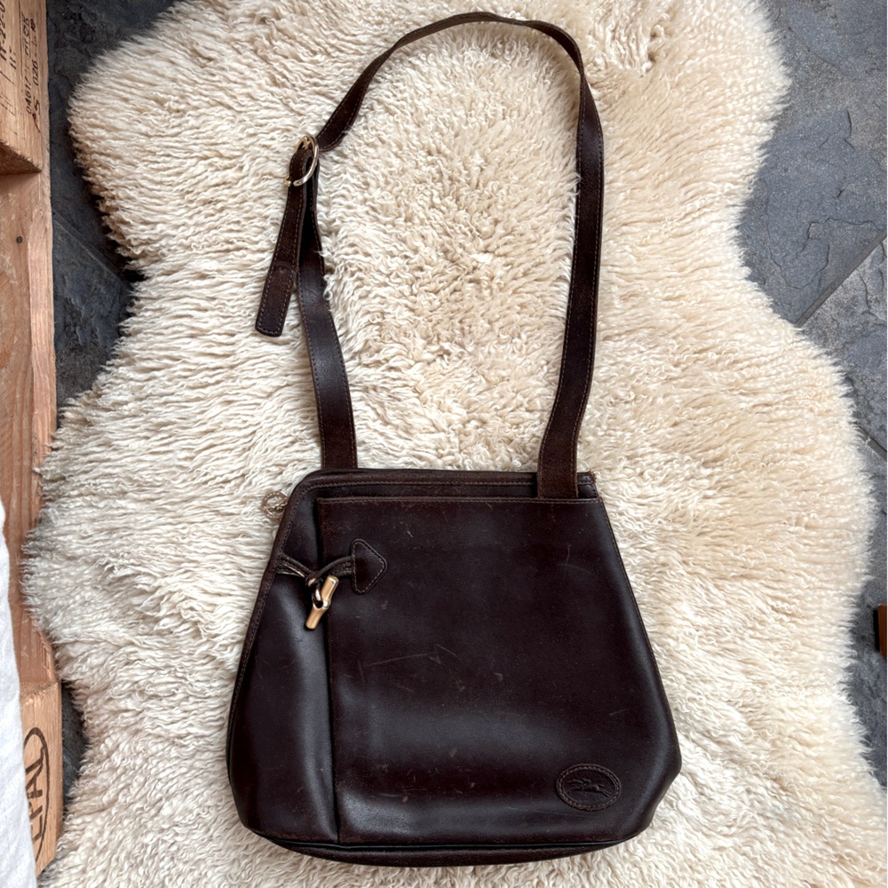Vintage Longchamp Le Roseau Leather Bag
